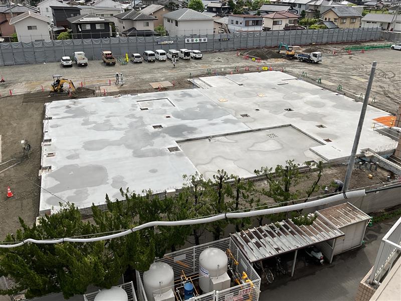 1階スラブ土間止め型枠解体完了