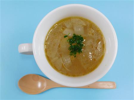 新玉葱と大麦のスープ