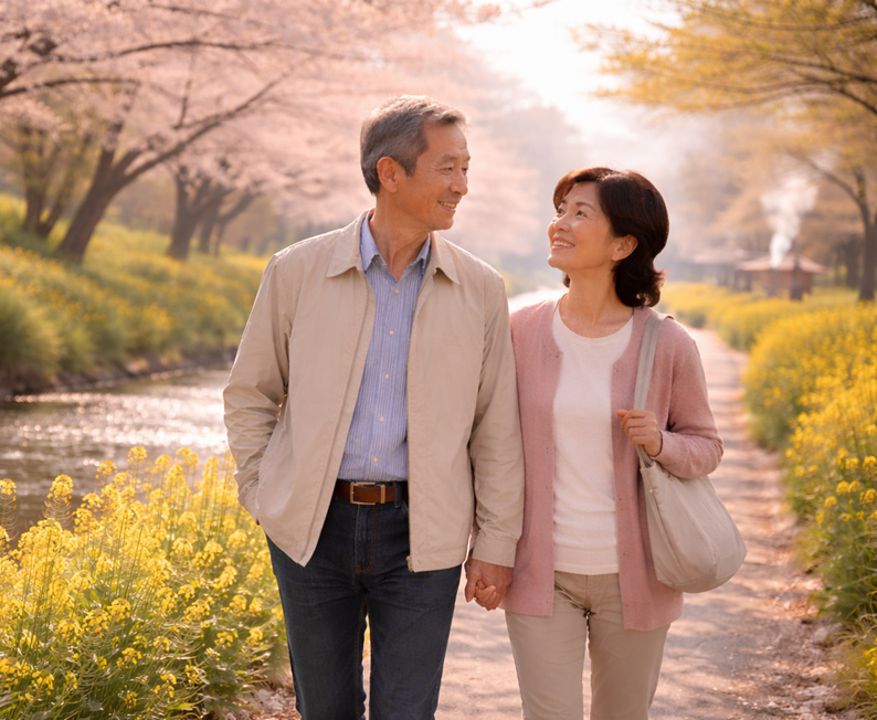 夫婦で新たに見つけたウォーキングによる自然とのふれあい